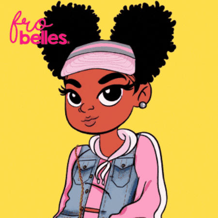 Feeling Cool Afro Hair GIF by Frobelles