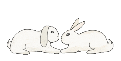 In Love Heart Sticker by Rabbits World