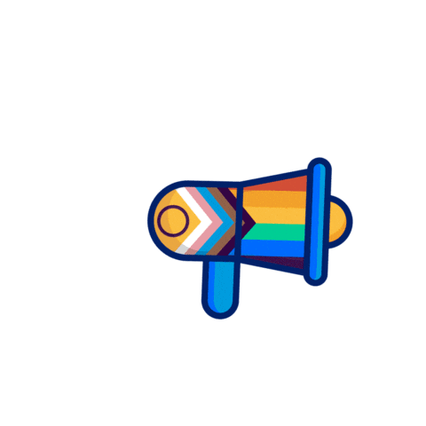 Pride Megaphone Sticker by PayPal