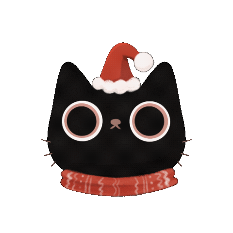 Cat Christmas Sticker