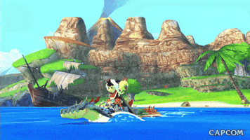 Video Game Swimming GIF by CAPCOM