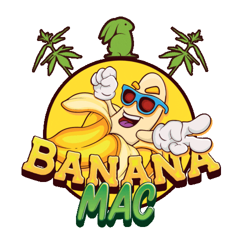 Banana Mac Sticker by Hemp Hop