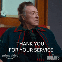 Christopher Walken Salute To You GIF by Amazon Prime Video