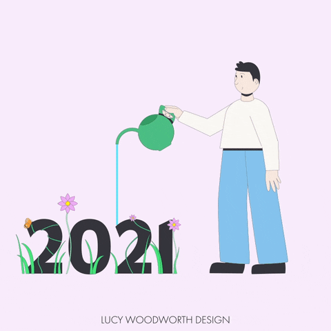 Happy New Year Illustration GIF by Lucy Woodworth Design