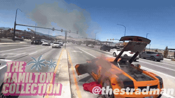 Car On Fire GIF by TheHamiltonCollection