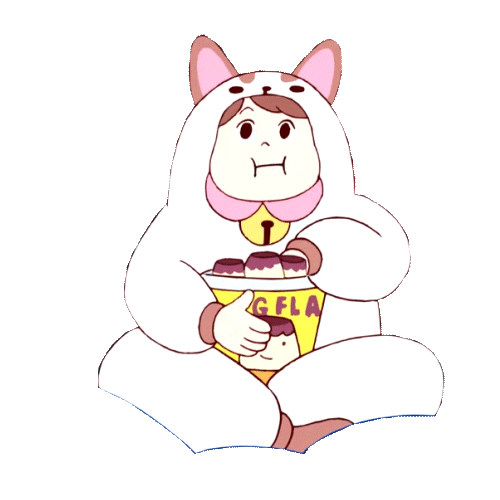 Bee And Puppycat Eating Sticker