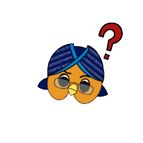 Confused Owl Sticker by pengukuranpsikologiss