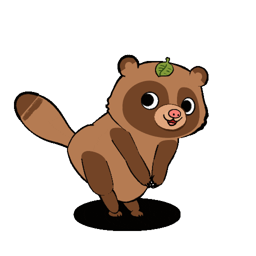 Tail Tanuki Sticker