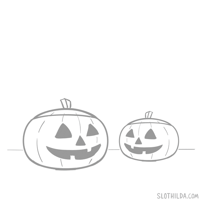 scared trick or treat GIF by SLOTHILDA