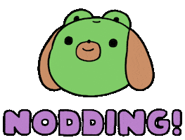 Yes Please Nod Sticker by Timothy Winchester