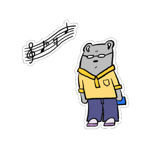 Mrbear Musicismylife Sticker by Soysauceeggrice Studio