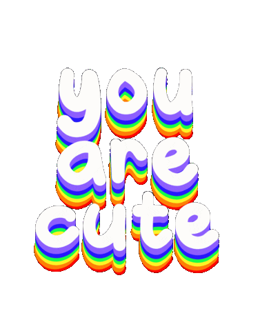You Are Cute Sticker by Rima Bhattacharjee