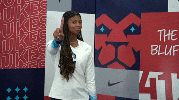 Volleyball Finger Wag GIF by GoDuquesne