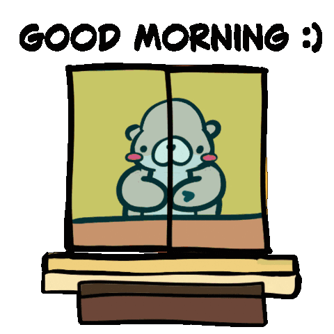 Happy Good Morning Sticker by Ottie and Otter