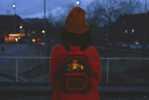 tagmeifyouusemypics teenage 3d photo city lights backpack kid GIF