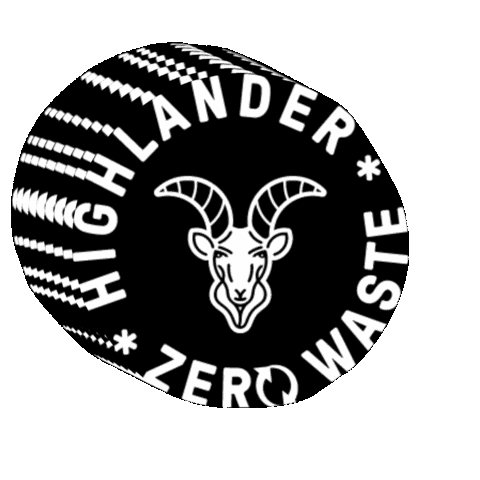 Zero Waste Highlander Sticker by HIGHLANDERAdventure