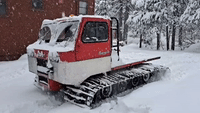 Snowcat Back in Action as Snow Piles Up in California's Sierra Nevada Mountains