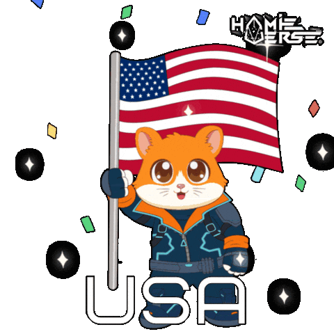 Independence Day Usa Sticker by Hamieverse
