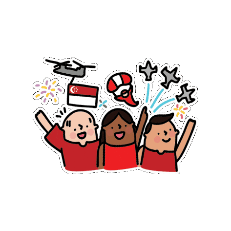 National Day Fireworks Sticker by The Singaporean Dream
