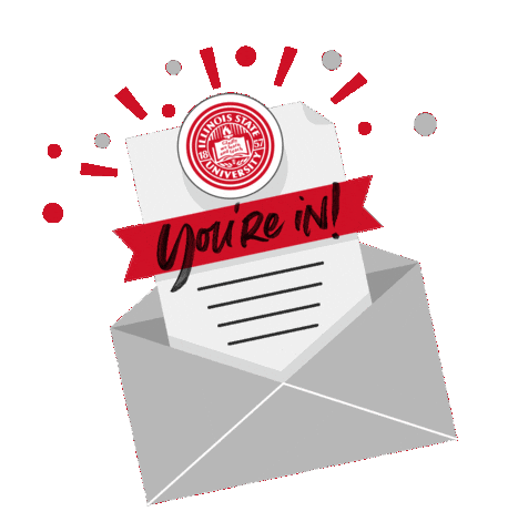 Letter Isu Sticker by Illinois State University