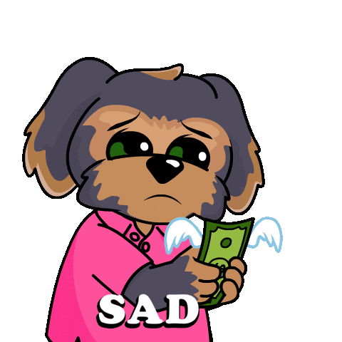 Sad Dog Sticker by BoDoggos