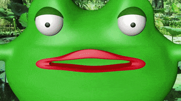 frog kiss GIF