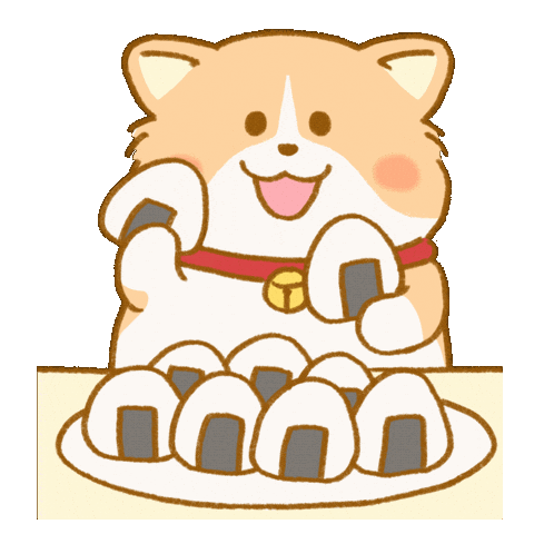 Corgi おにぎり Sticker