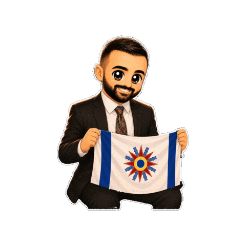 Flag Jesus Sticker by chaldeanmediahistory
