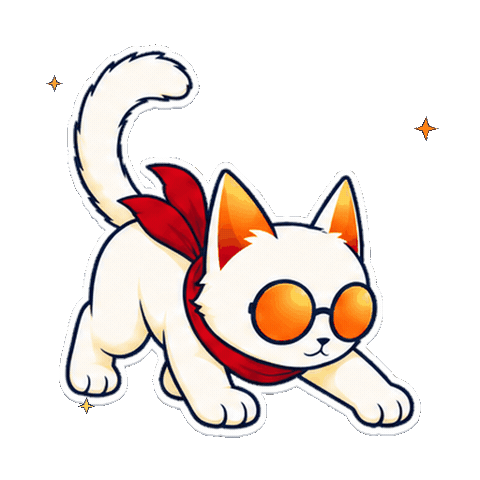 Cat Fun Sticker by Desertcatclub