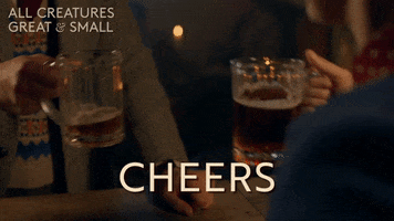 Merry Christmas Beer GIF by All Creatures Great And Small