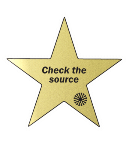 Gold Star Polls Sticker by Pew Research Center