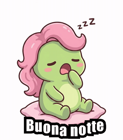 Buona Notte Dormire GIF by KuteCosmos | Home of Fruffy and 12 Kute Signs