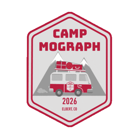 Travel Camp Sticker by Mograph