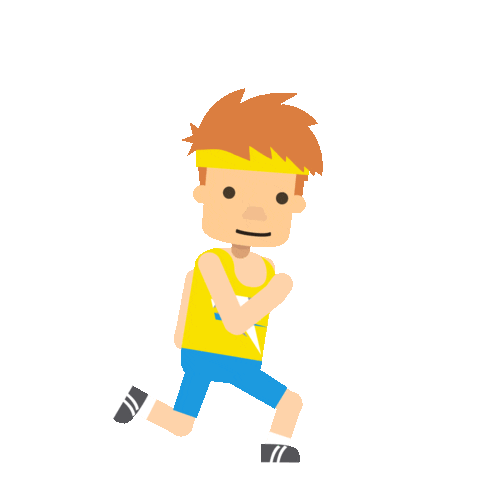 Boy Running Sticker - Boy Running - Discover & Share GIFs