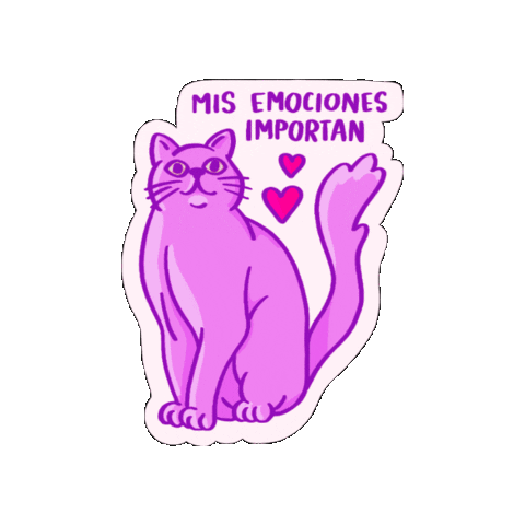 Mental Health Cat Sticker by luciatypes