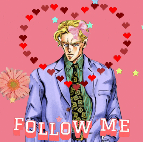 Follow Me Hearts GIF
