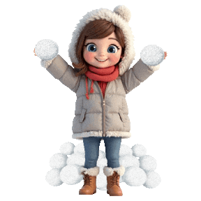 Boys Girls Winter Sticker