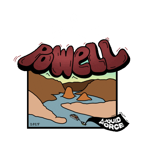 Back To Powell Sticker by Liquid Force