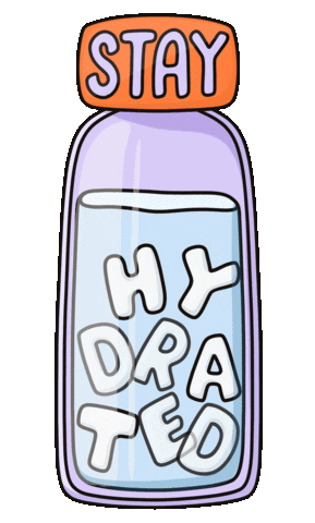 Stay Hydrated Water Bottle Sticker by Nora Fikse