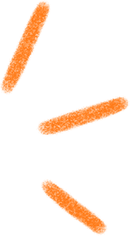 Orange Sketch Sticker