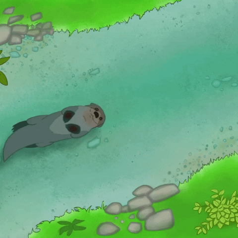 River Otter Swimming GIF by LUMOplay