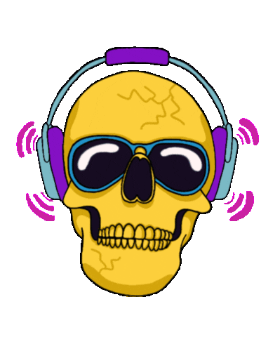 Skull Sound Sticker
