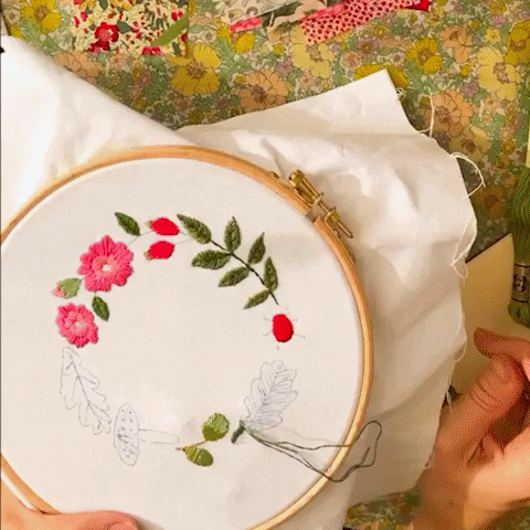 Sewing Embroidery GIF by Alice Caroline