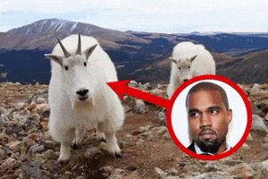 Kanye West Goat GIF