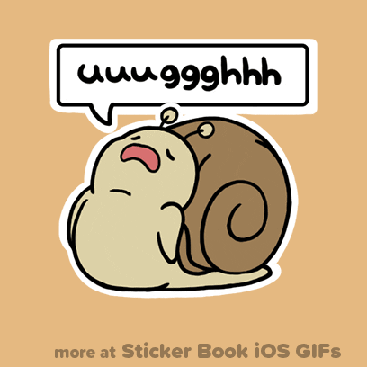 Snail Ugh GIF by Sticker Book iOS GIFs