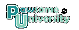 Pawsome University Sticker