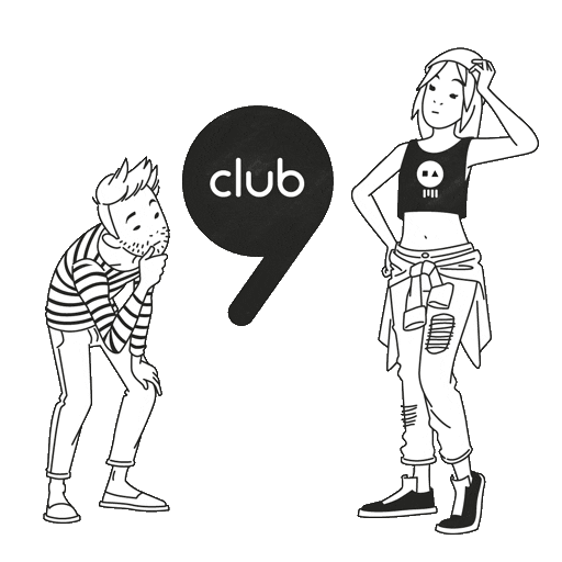 Club 9 sleep service Sticker