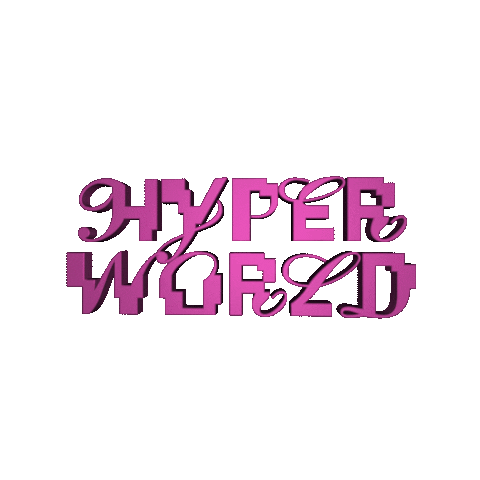 3D Typography Sticker