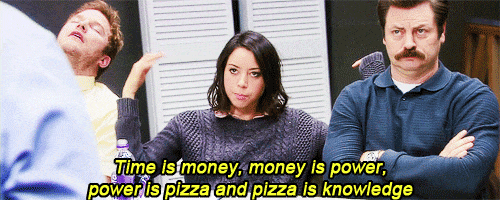 parks and recreation pizza GIF