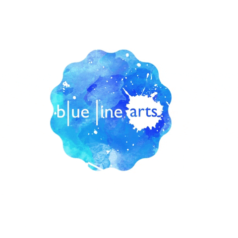 bluelinearts art blue art gallery blue line GIF